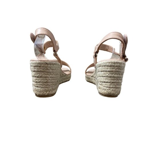 JUTELIA WOMEN'S BLUSH LEATHER WEDGE OPEN TOE SANDAL SZ 39/8.5 NWOT - Picture 5 of 10